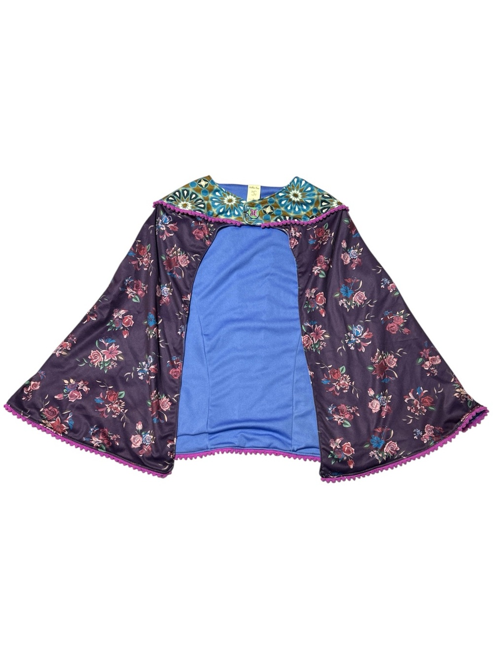 Matilda Jane Calling All Superheroes Kids Purple Floral Cape Boho Stars Blue S